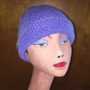 NWT periwinkle knit hat Sz OS